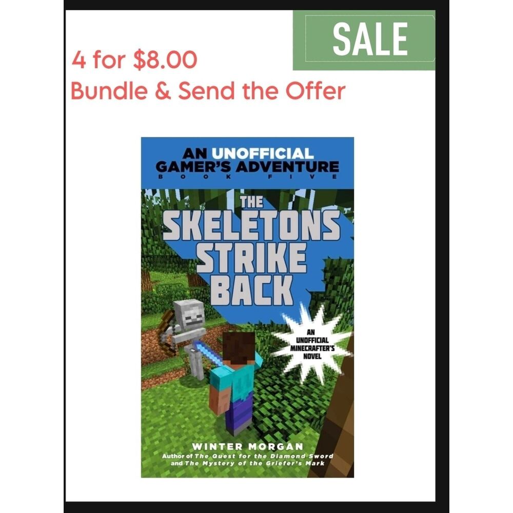 The Skeletons Strike Back Minecraft Book Kids Teen Youth Young Adult Gamer